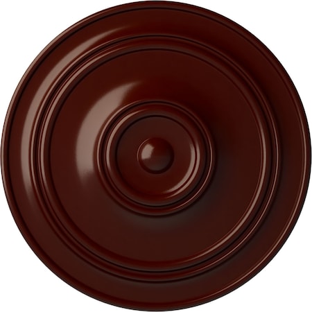 Ekena Millwork Small Classic Ceiling Medallion (Fits Canopies up to 10"), 40 1/4"OD x 3 1/8"P, Brushed Mahogany CM40CLBMF